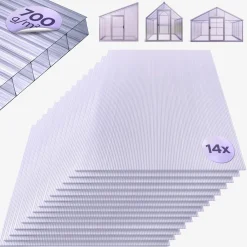 Arebos Polycabonat Hohlkammerstegplatten 14er-Set Best