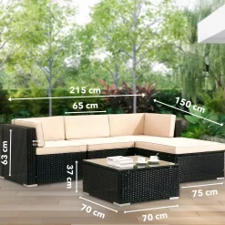 Arebos Polyrattan - Sitzgruppe