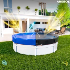 Arebos Poolabdeckung rund 460 cm (Für Ø 366-400cm Pools) Hot