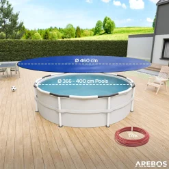 Arebos Poolabdeckung rund 460 cm (Für Ø 366-400cm Pools) Hot