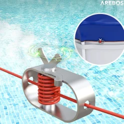 Arebos Poolabdeckung rund 610 cm (Für Ø 500-550 cm Pools) Hot