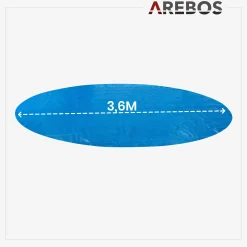 Arebos Pool Solarfolie - 3,6m rund Hot