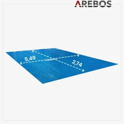 Arebos Pool Solarfolie 5,49x2,74 m rechteckig 120mic Best