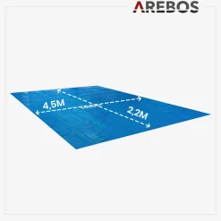 Arebos Pool Solarfolie 4,5x2,2 m rechteckig 120mic Best