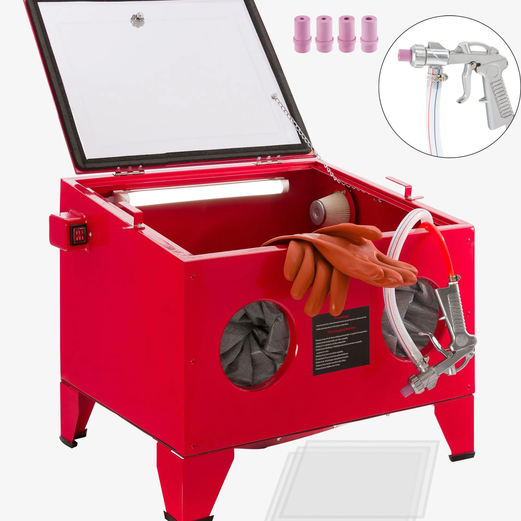 Arebos Sandstrahlkabine 90L Clearance