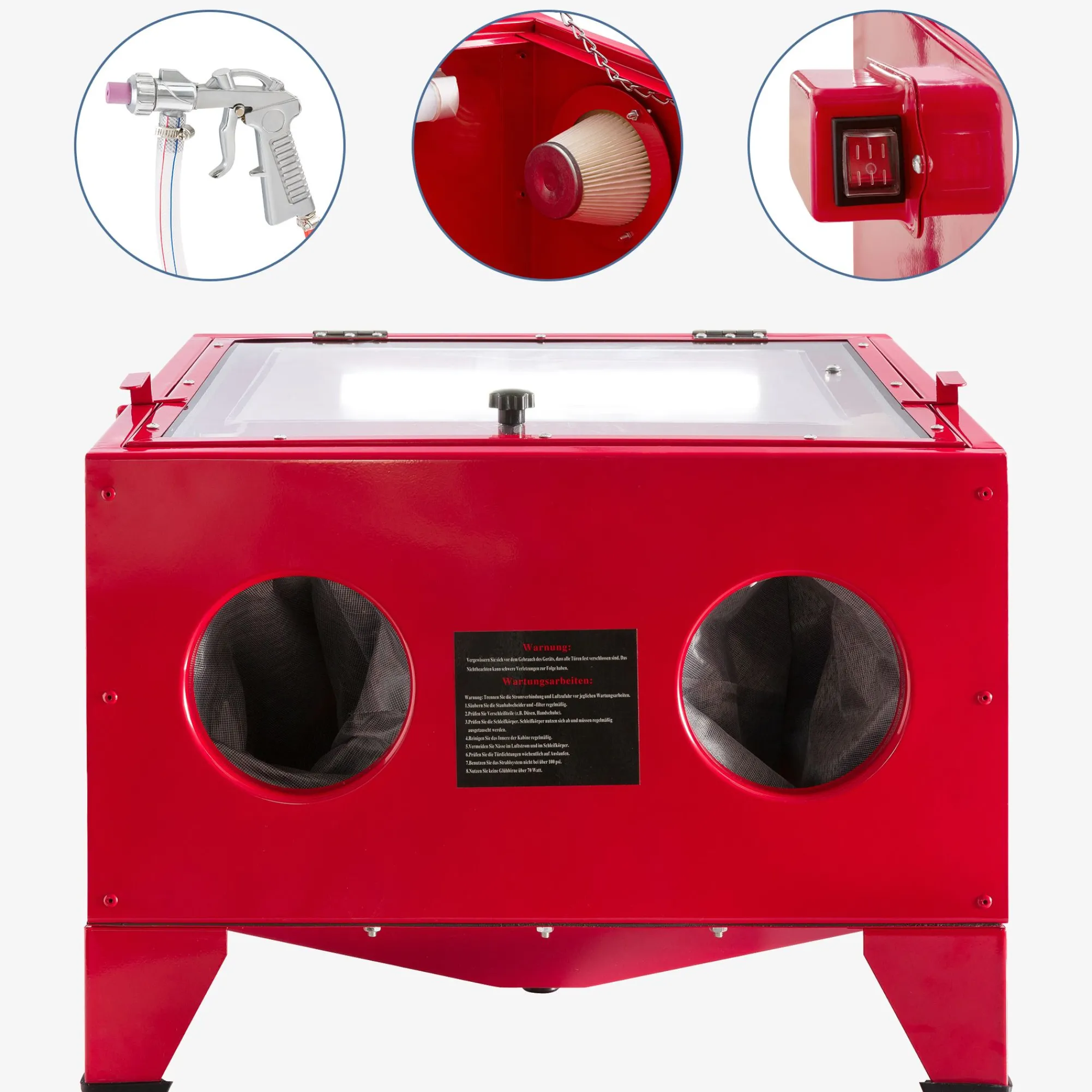 Arebos Sandstrahlkabine 90L Clearance