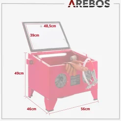 Arebos Sandstrahlkabine 90L Clearance