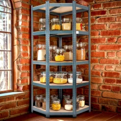 Arebos Schwerlastregal Eckregal 180 x 70 x 70 cm 875 kg Anthrazit Best