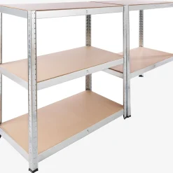 Arebos Schwerlastregal 200 x 90 x 45 cm 1000 kg Silber Sale