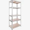 Arebos Schwerlastregal 180 x 75 x 45 cm 875 kg Silber