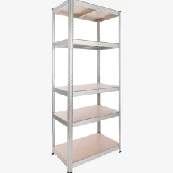 Arebos Schwerlastregal 180 x 75 x 45 cm 875 kg Silber