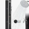 Arebos Solardusche 60L mit Thermometer und Handbrause schwarz
