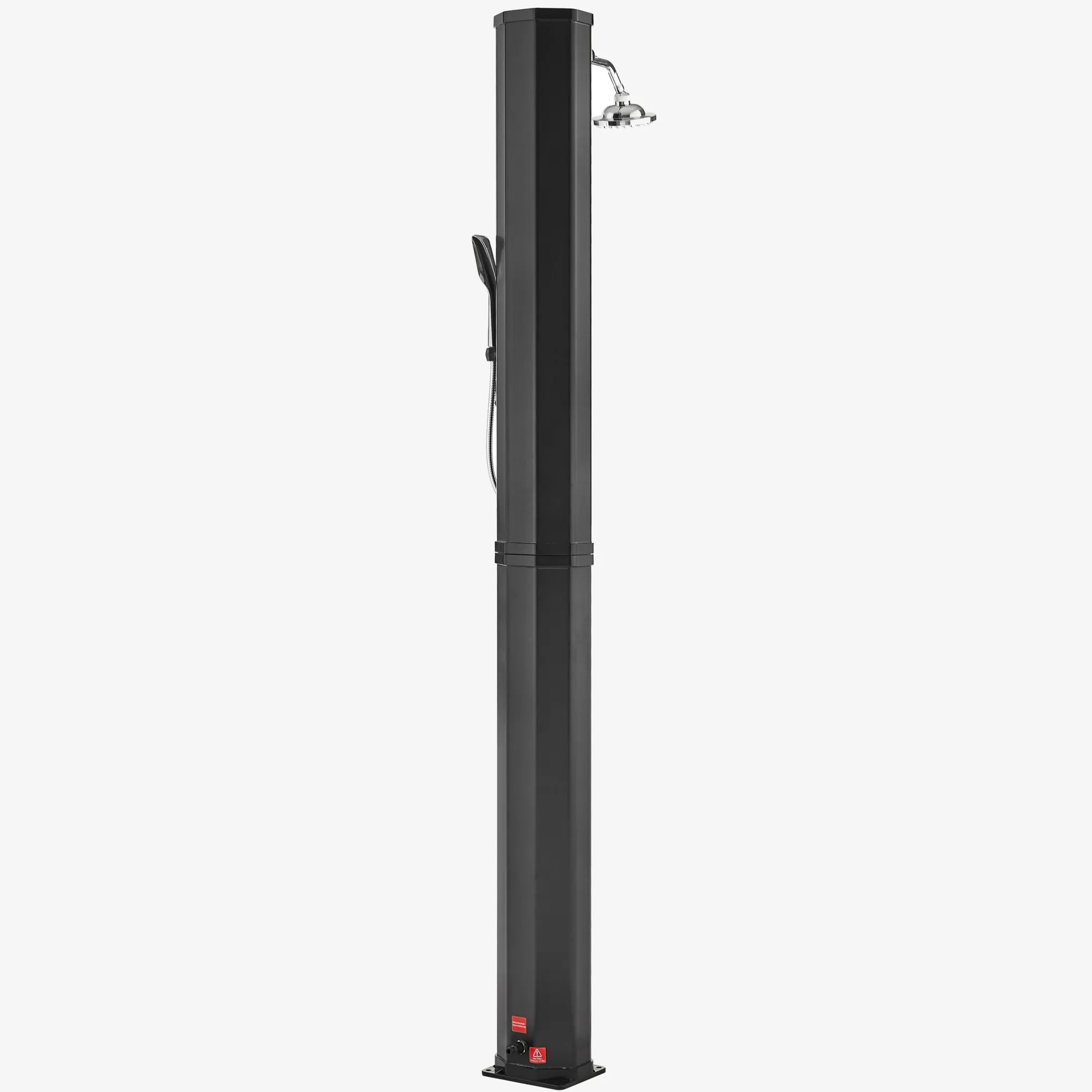 Arebos Solardusche 60L mit Thermometer und Handbrause schwarz
