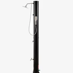 Arebos Solardusche 40L Premium Schwarz - Bodenelement Anthrazit New