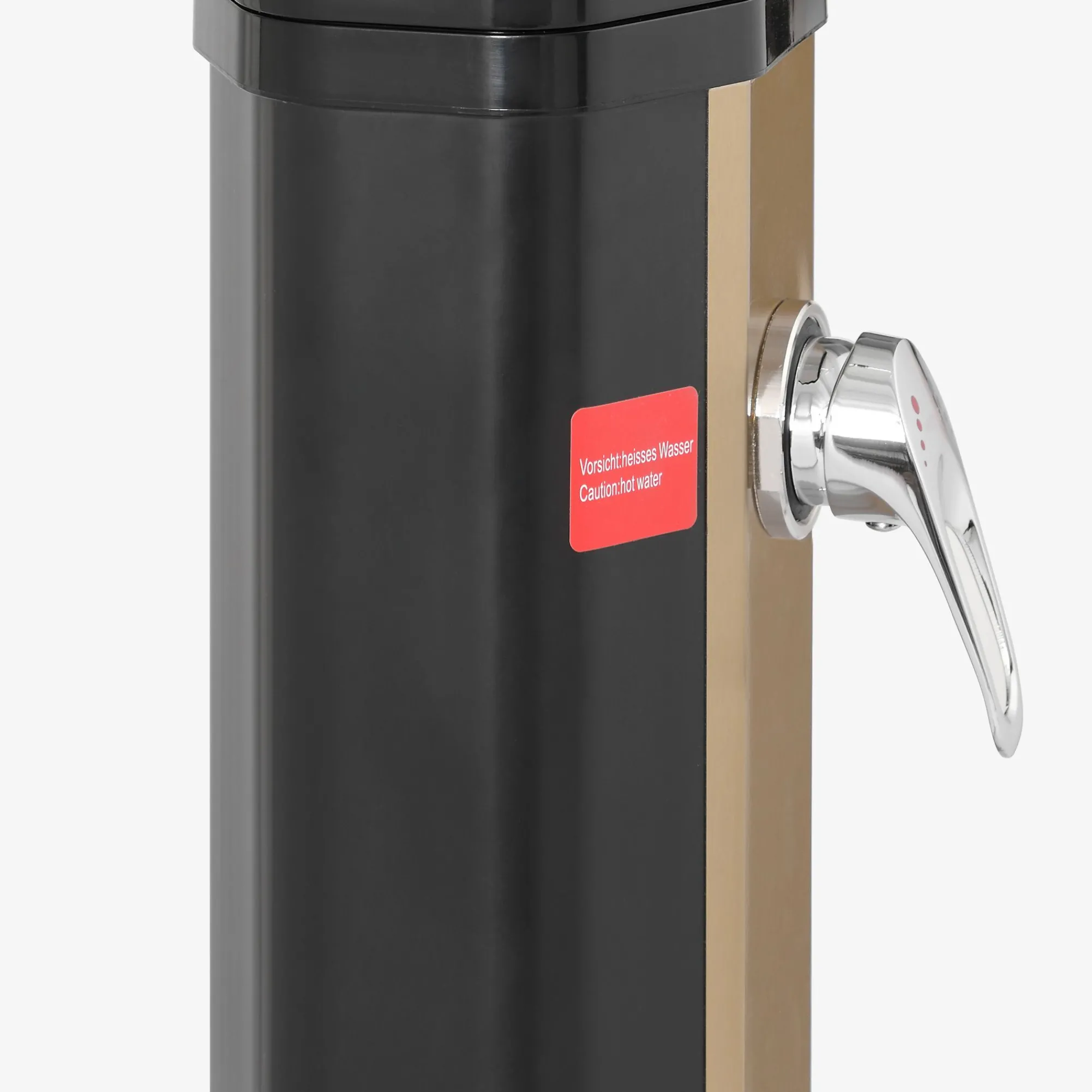 Arebos Solardusche 35L Schwarz golden mit Bodenplatte Anthrazit