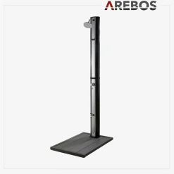 Arebos Solardusche 37L Silber rund - Bodenelement Anthrazit Discount