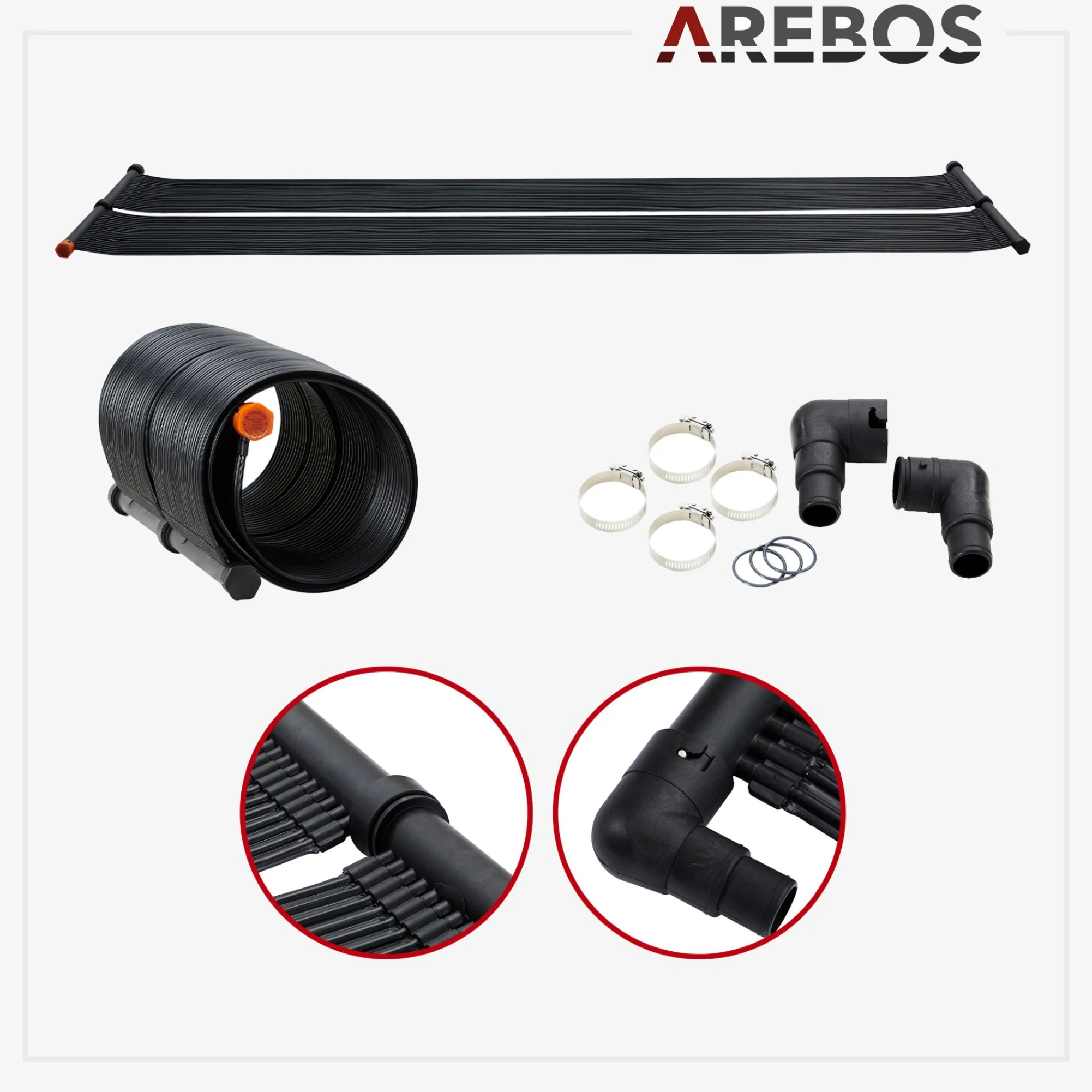 Arebos Solarheizung - 66 x 300cm - inkl. Zubehör Discount