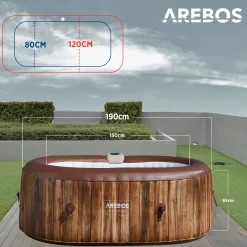Arebos Spa Pool Bergen oval - 2400W Sale