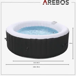 Arebos Spa Pool Rome rund - 2400W Clearance