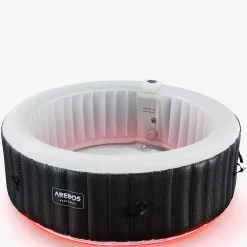Arebos Spa Pool Santorini rund mit LED - 2400W Discount