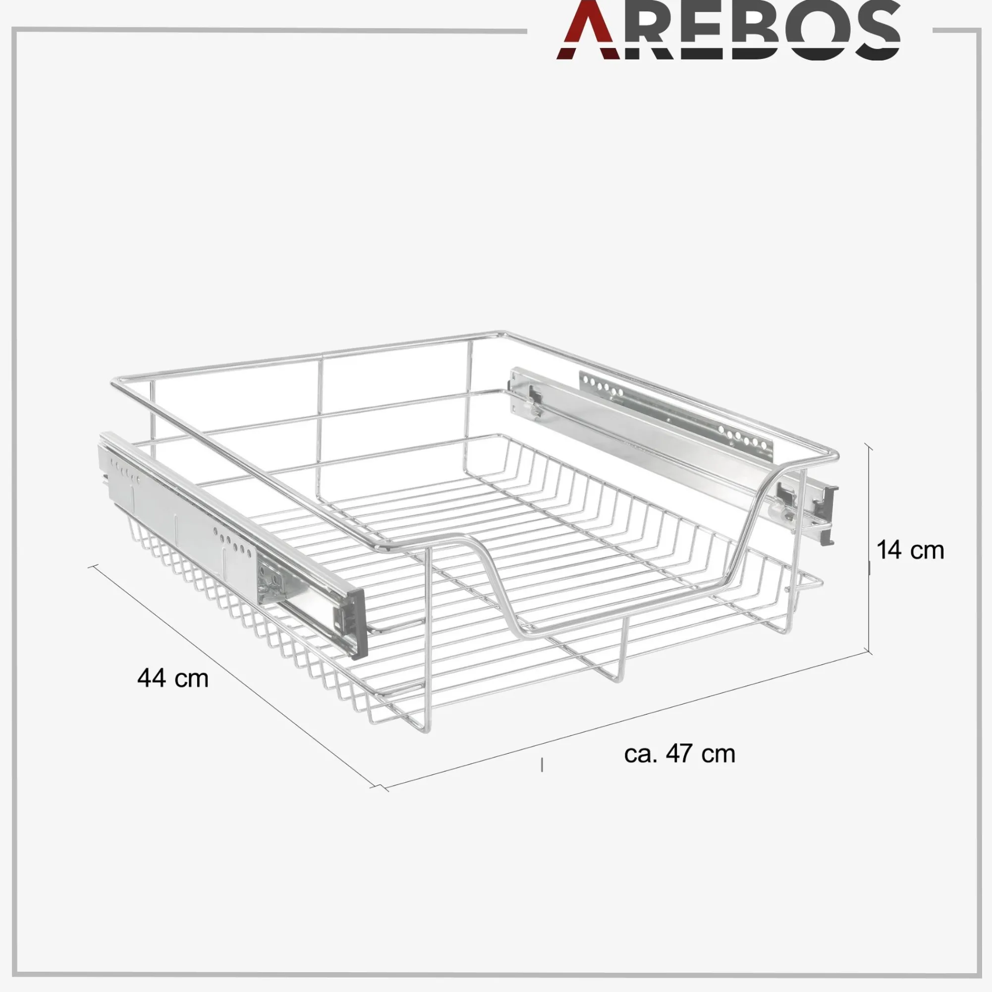 Arebos Teleskop Schublade 50cm 2 Stück Discount