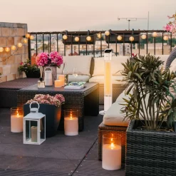 Arebos Terrassenheizstrahler Premium 2000W Silber Discount