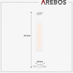 Arebos Terrassenheizstrahler Premium 2000W Silber Discount