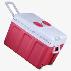 Arebos Thermoelektrische Kühlbox 40 Liter - Rot Hot