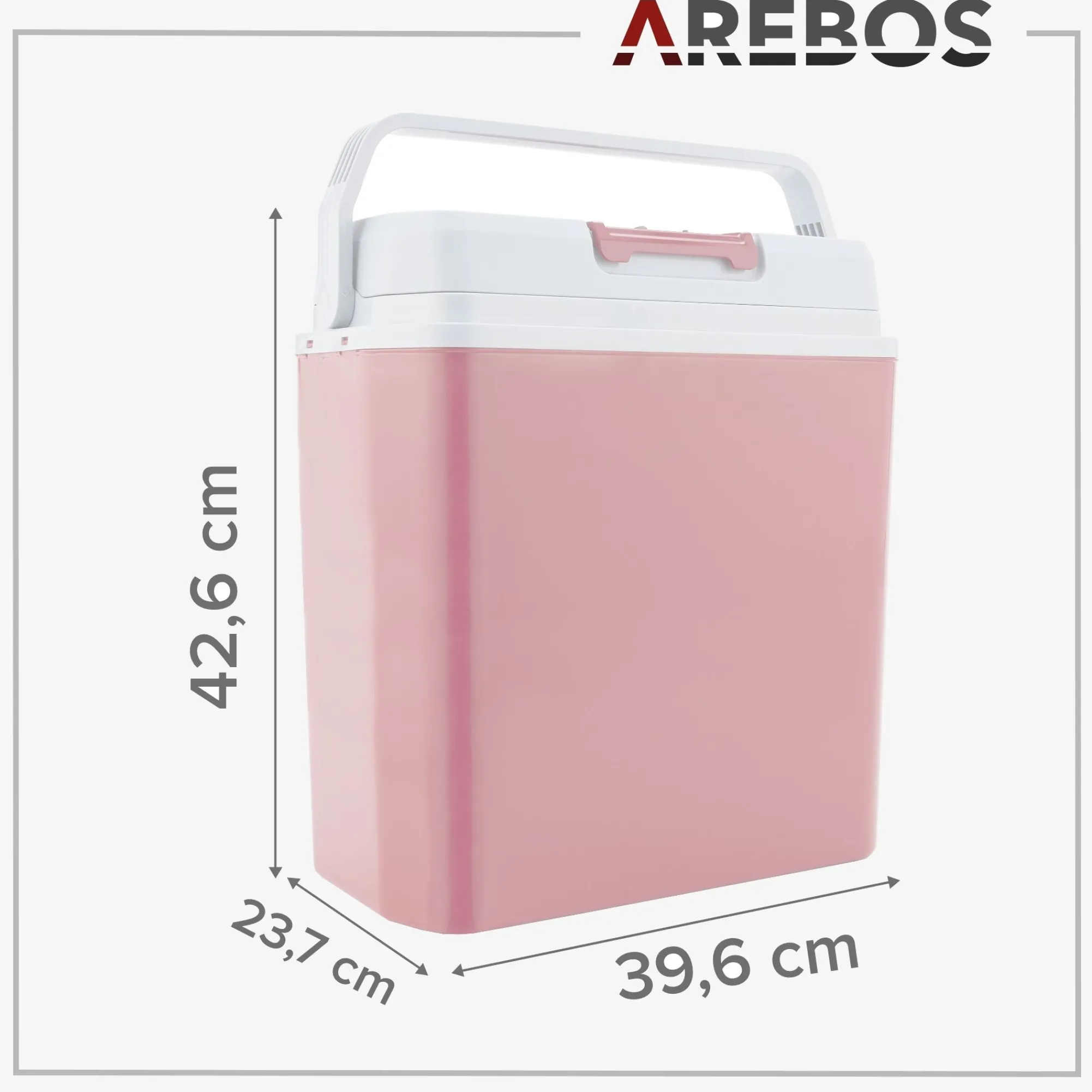 Arebos Thermoelektrische Kühlbox 20L - Rot Clearance