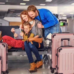 Arebos 4 tlg. Reisekoffer Set Rosé-Gold Clearance