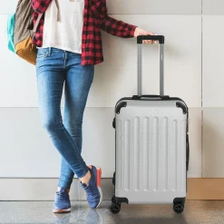Arebos 3 tlg. Reisekoffer Set Silber Clearance