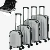 Arebos 4 tlg. Reisekoffer Set Silber Outlet