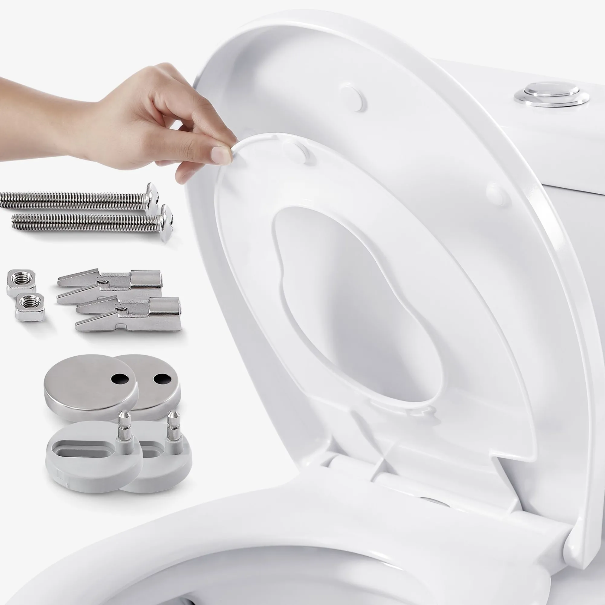 Arebos Toilettendeckel Oval mit Kindersitz