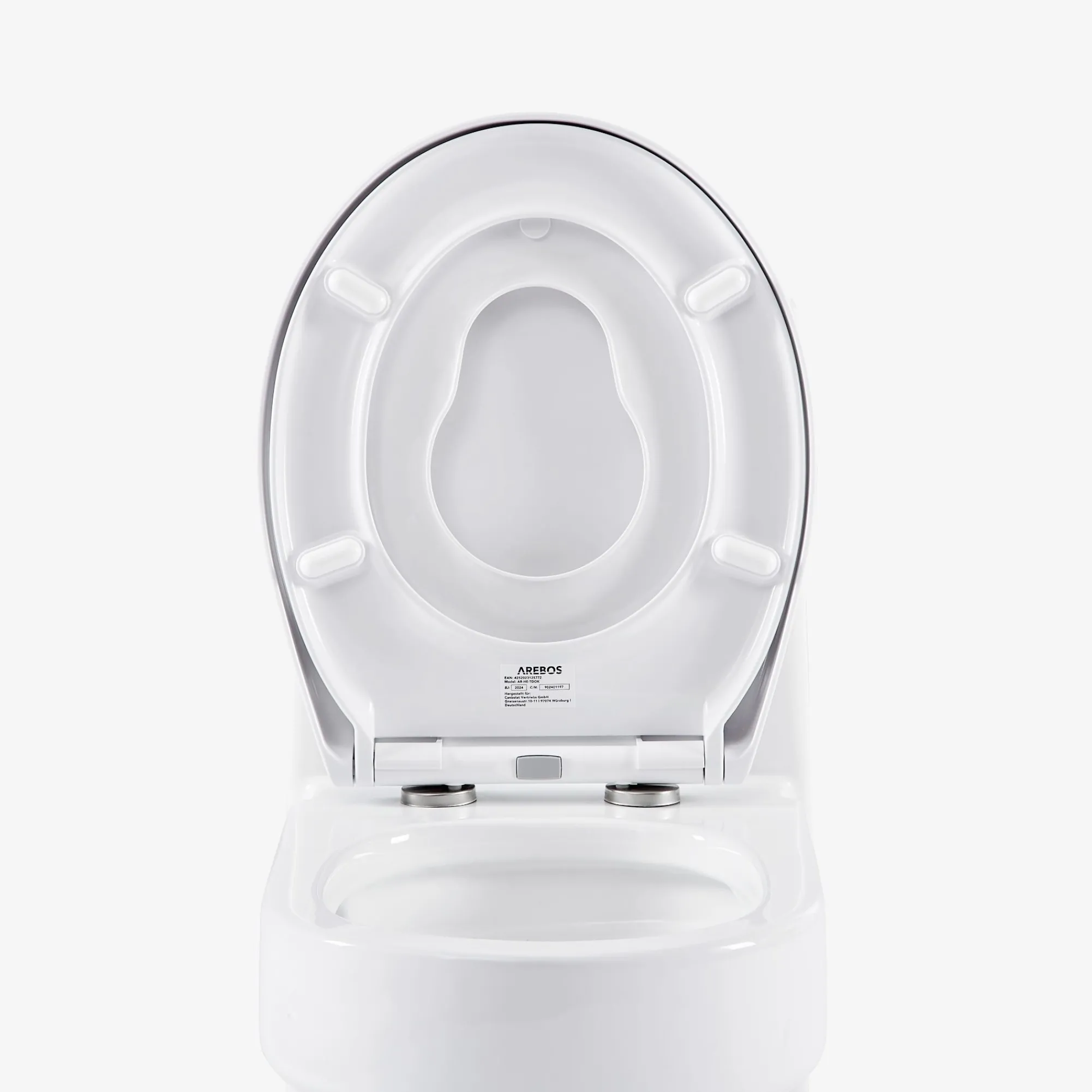 Arebos Toilettendeckel Oval mit Kindersitz