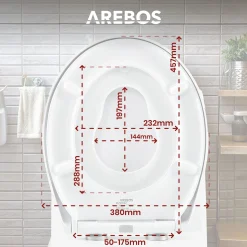 Arebos Toilettendeckel Oval mit Kindersitz
