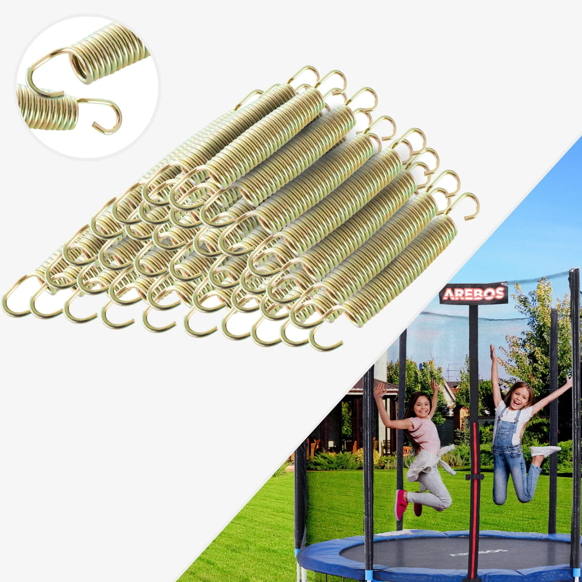 Arebos Trampolin Federn 215 mm Clearance