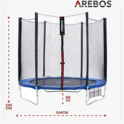 Arebos Trampolin 8 Fuß 244 cm Outlet