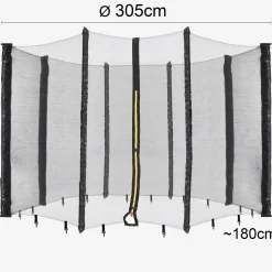 Arebos Trampolin Netz für 8 Stangen - 305 cm