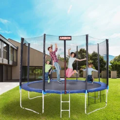Arebos Trampolin Randabdeckung + Netz 366 cm