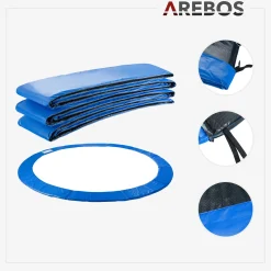 Arebos Trampolin Randabdeckung + Netz 305 cm 8 Stangen