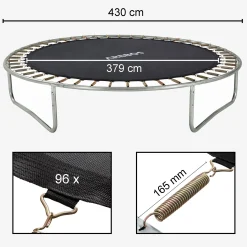 Arebos Trampolin Sprungmatte 430 cm 96 Ösen 165 mm Online