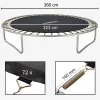 Arebos Trampolin Sprungmatte 366 cm 72 Ösen 140 mm Sale