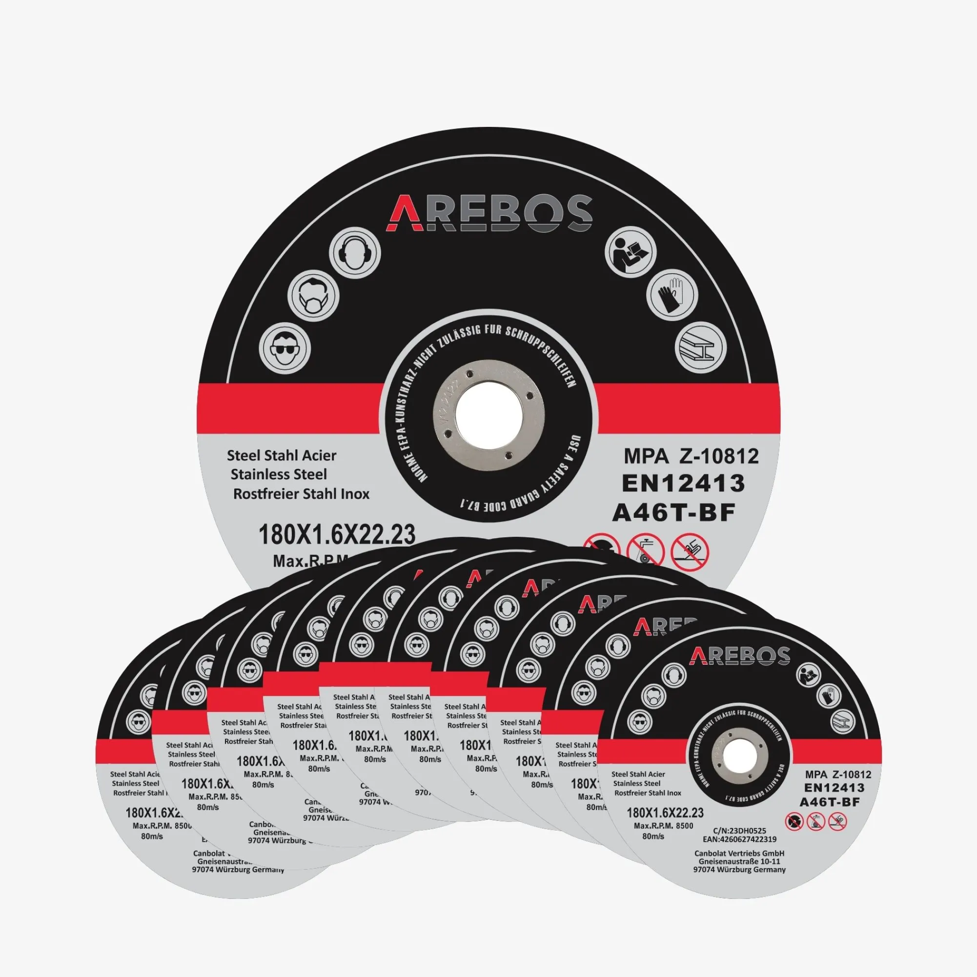 Arebos Trennscheiben 180 mm - 50 Stück Outlet
