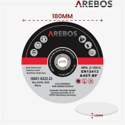 Arebos Trennscheiben 180 mm - 50 Stück Outlet