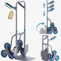 Arebos Treppensackkarre 150 kg Anthrazit