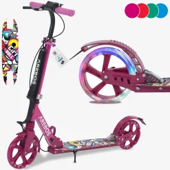 Arebos Tretroller Scooter - mit LED