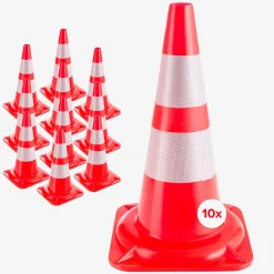 Arebos Verkehrs-Leitkegel 10 Stück Hot