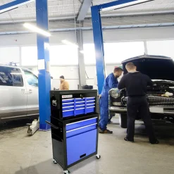 Arebos Werkstattwagen - 9 Fächer - Zweifarbig New