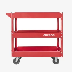 Arebos Werkstattwagen mit 3 Fächern 2 Stück rot Outlet