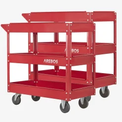 Arebos Werkstattwagen mit 3 Fächern 2 Stück rot Outlet